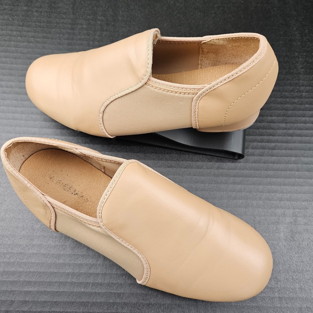 Weissman W1500 Tan Slip On Tap Shoes Jazz Style Dance Shoes Womens 8M Tan